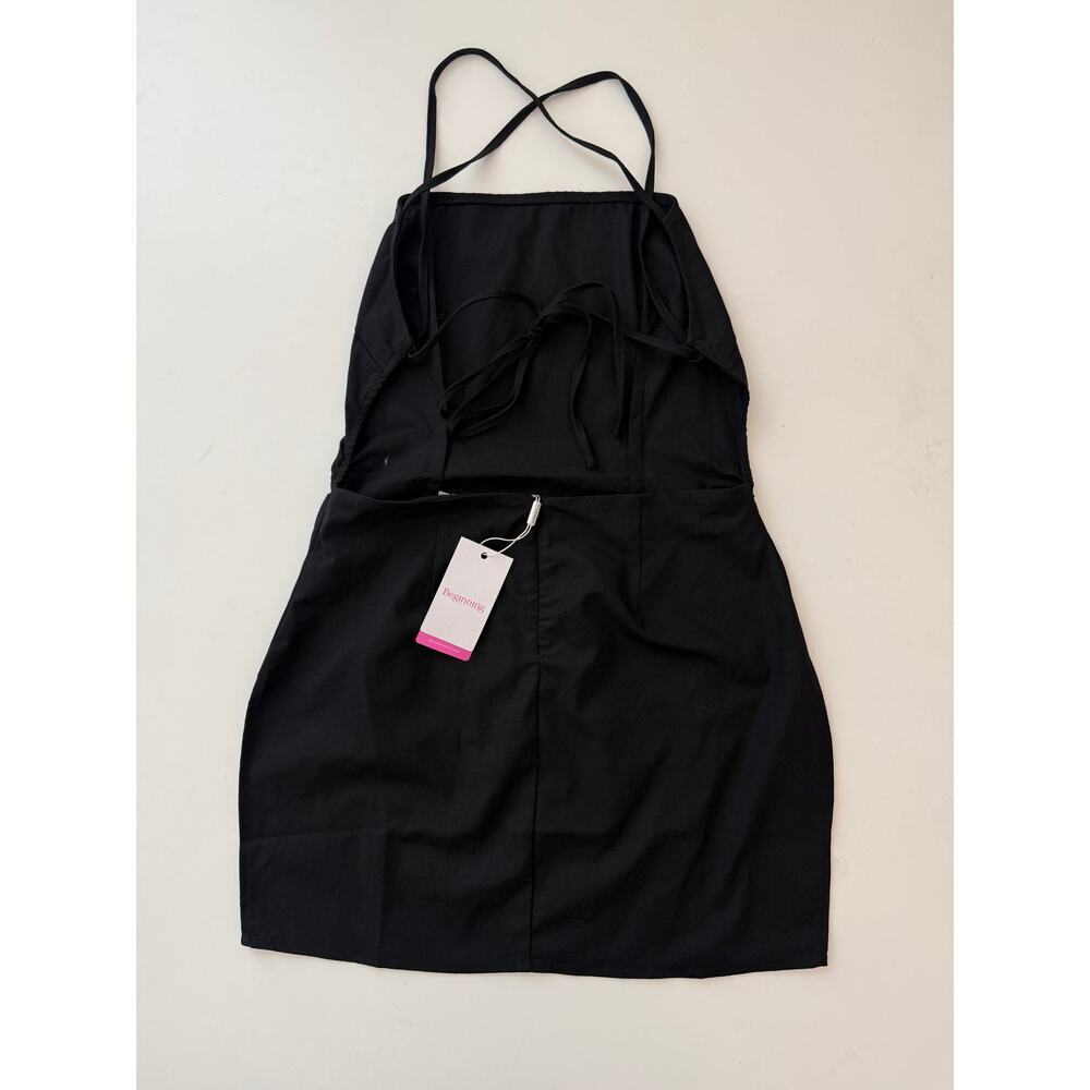 NWT beginning boutique black amara backless mini dress - size 8 - Picture 5 of 6